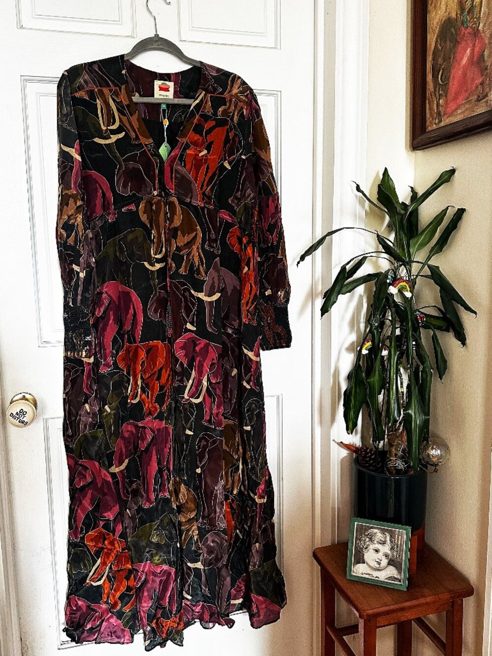 FARM Rio Elephants Green Maxi Dress NWT XL - Picture 2 of 10